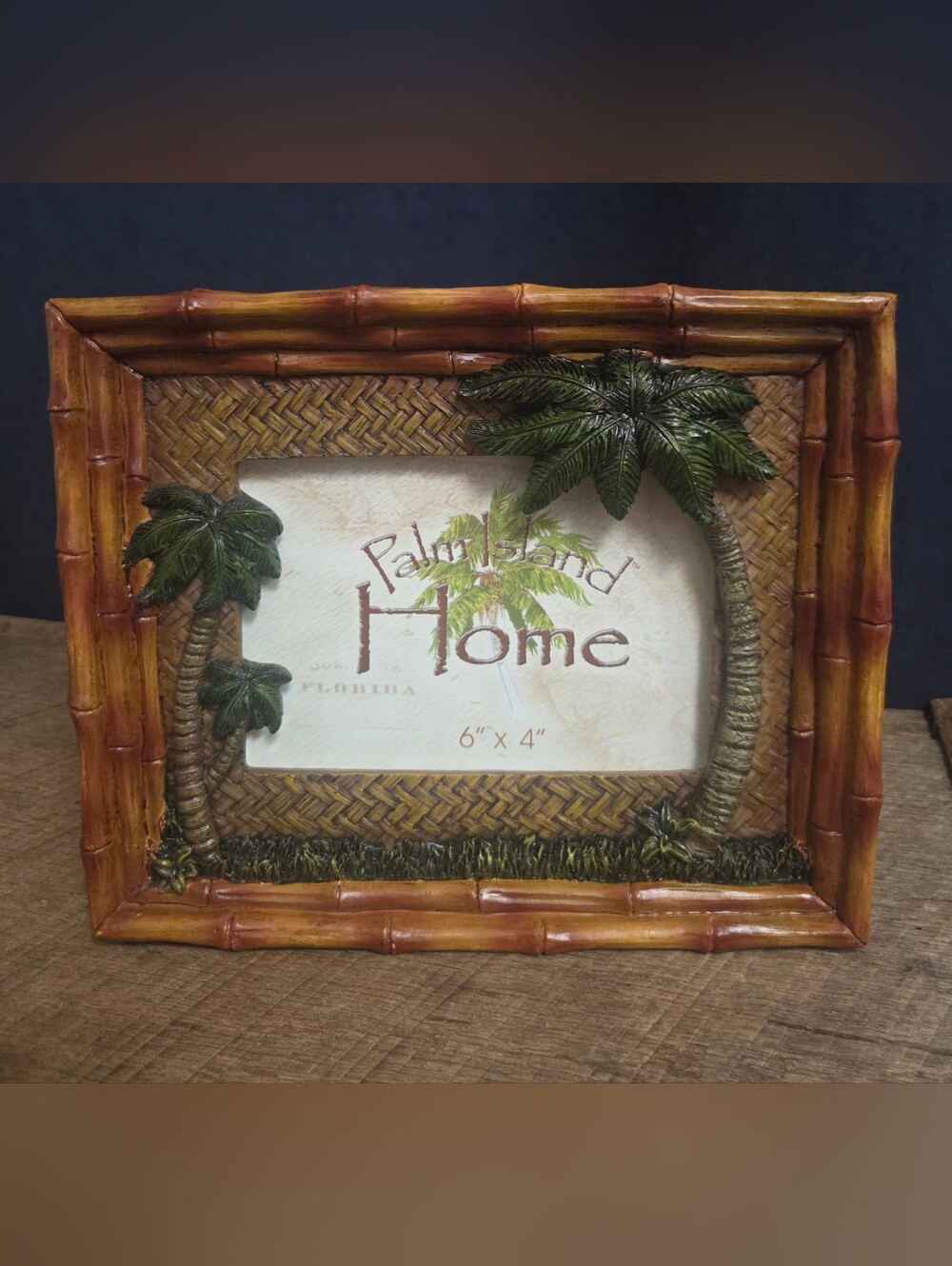 Prinz Palm Island Home Tropical Palm 4x6 Photo Frame ~ Bin U